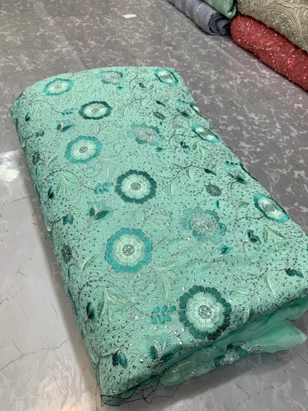 Elegant Teal Green clothes design designerwearcollection.com