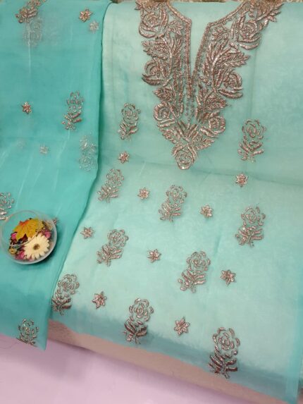 Boutique Style Antique Gotta & Sequence Work Suit