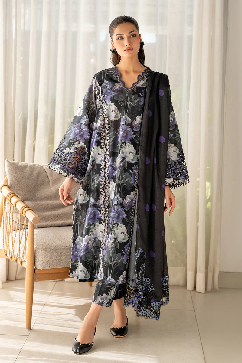 EMBROIDERED PRINTED LAWN SF-4093 (5) EMBROIDERED PRINTED LAWN SF 4093 5 designerwearcollection.com